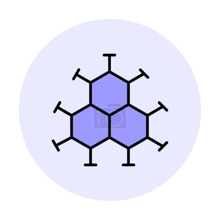 Ilustración de Icono de molécula simple, ilustración de vectores - Imagen libre de derechos