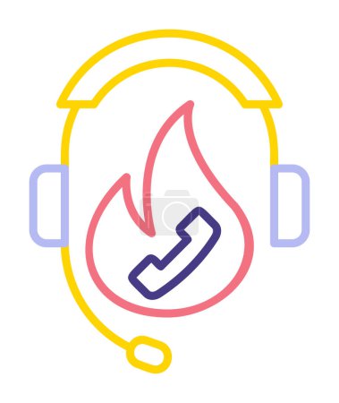 Illustration for Simple Hotline icon, vector illustration - Royalty Free Image
