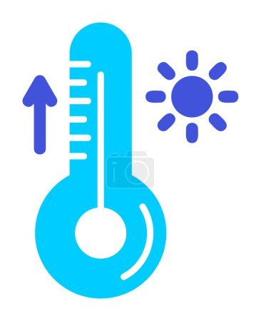 Téléchargez les illustrations : Icône web du thermomètre, illustration vectorielle - en licence libre de droit