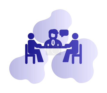 Ilustración de Negocio simple icono de la reunión, vector de ilustración - Imagen libre de derechos