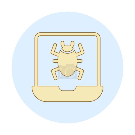 Illustration for Virus Infected Laptop Icon - Malware vector illustration design - Royalty Free Image