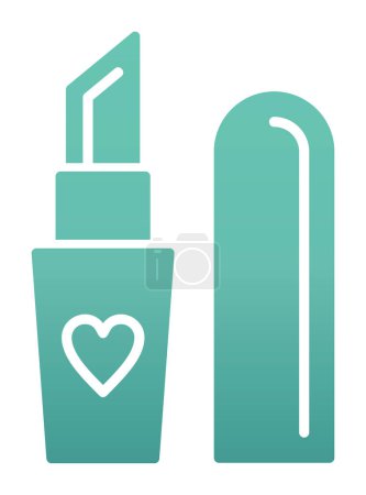 Illustration for Beauty Lipstick icon in flat style, vector illustration - Royalty Free Image