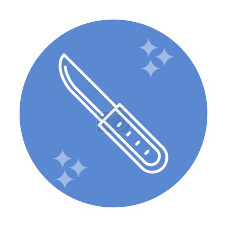 Ilustración de Cuchillo icono vector aislado sobre fondo blanco - Imagen libre de derechos