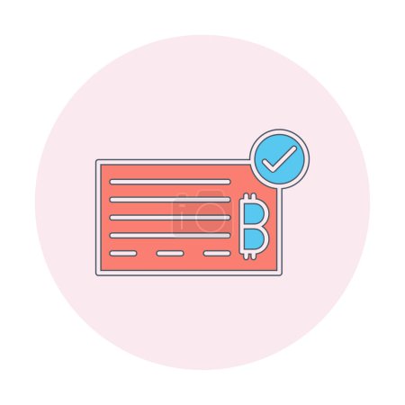 Ilustración de Banco Comprobar icono web, vector de ilustración - Imagen libre de derechos