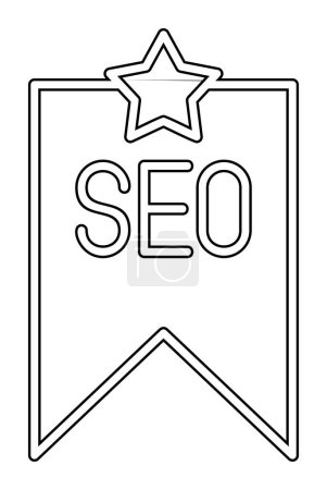 Ilustración de Seo signo icono, ilustración vectorial. Marcador - Imagen libre de derechos