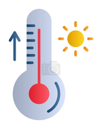 Ilustración de Icono web del termómetro, ilustración vectorial - Imagen libre de derechos