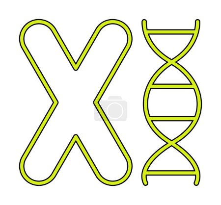 Illustration for Flat Chromosome icon vector illustration design - Royalty Free Image