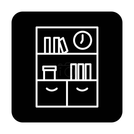 Illustration for Bookshelf flat icon, vector illustration - Royalty Free Image