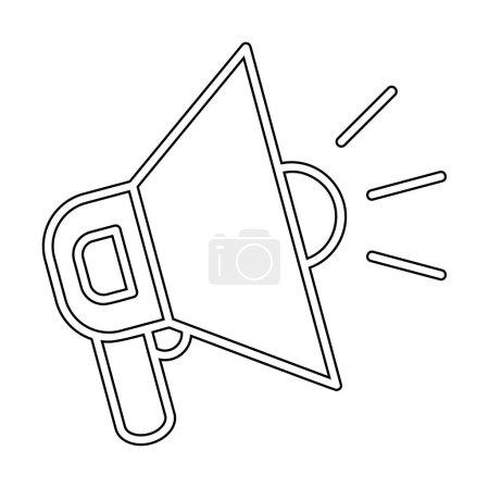 Ilustración de Icono del megáfono. ilustración del vector del altavoz. diseño plano - Imagen libre de derechos