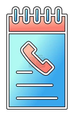 Illustration for Phone book icon vector illustration on white background - Royalty Free Image