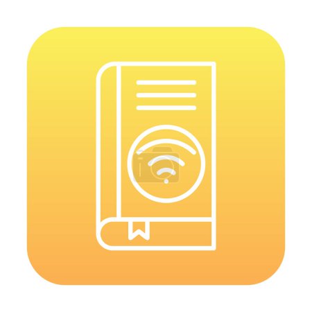 Illustration for Wifi book icon vector illustration - Royalty Free Image