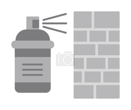 Illustration for Graffiti web icon, vector illustration - Royalty Free Image