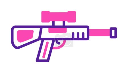 Illustration for Sniper gun icon vector illustration - Royalty Free Image