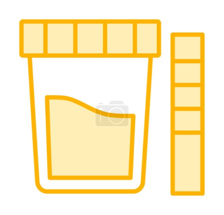 Téléchargez les illustrations : Test d'urine icône web, illustration vectorielle - en licence libre de droit