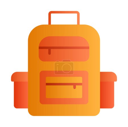 Illustration for Backpack flat icon vector illustration - Royalty Free Image