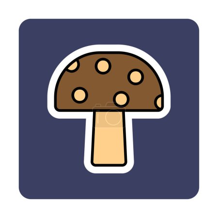 Illustration for Mushroom icon, vector illustration simple design - Royalty Free Image