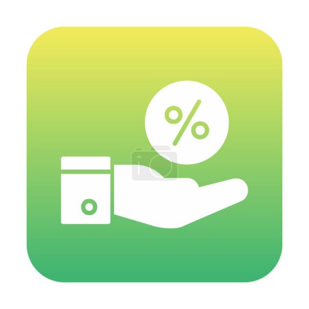 Illustration for Simple hand holding percent icon, discount concept, vector illustration - Royalty Free Image