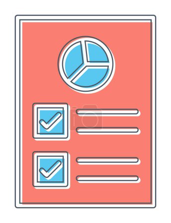 Illustration for Vector illustration of Work Report icon - Royalty Free Image
