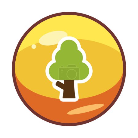 Ilustración de Icono del árbol ilustración simple - Imagen libre de derechos