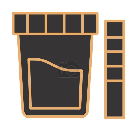 Urine Test web icon, vector illustration