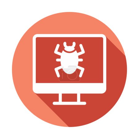Illustration for Simple Computer Virus icon, vector illustration - Royalty Free Image