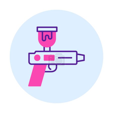 Téléchargez les illustrations : Pistolet de pulvérisation icône vectorielle illustration - en licence libre de droit
