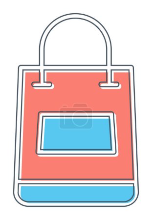 Illustration for Shopping bag icon, vector illustration simple design - Royalty Free Image