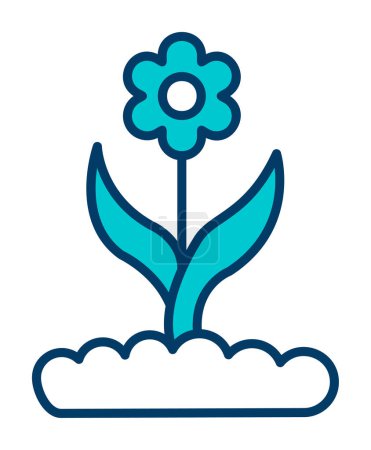 Ilustración de Flor plana icono de vector. diseño - Imagen libre de derechos