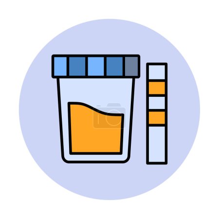 Téléchargez les illustrations : Test d'urine icône web, illustration vectorielle - en licence libre de droit