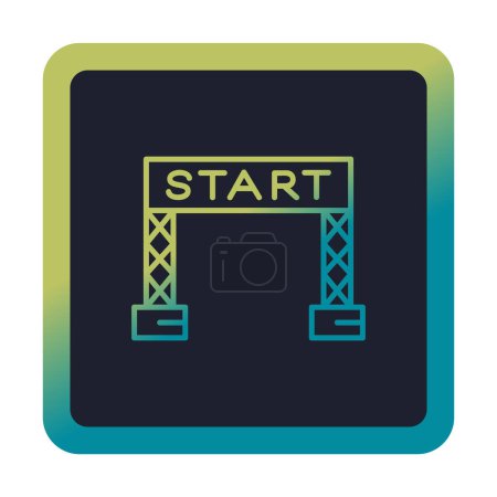 Illustration for Start Line icon vector illustration - Royalty Free Image