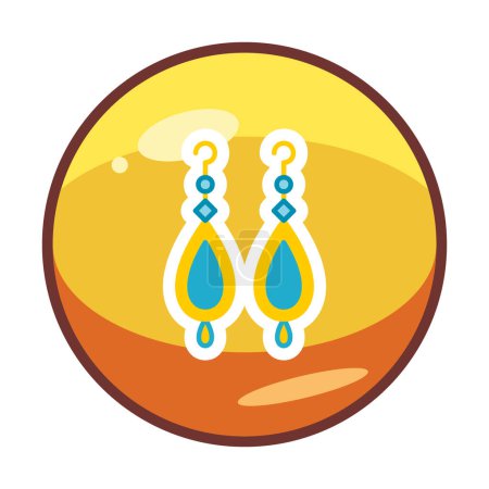 Illustration for Earrings vector icon illustration design - Royalty Free Image
