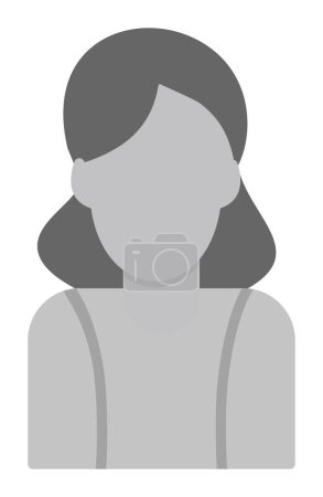 Ilustración de Mujer avatar icono, vector de ilustración - Imagen libre de derechos