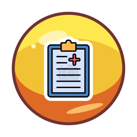Illustration for Medical clipboard icon. outline illustration of Medical Report vector icon for web - Royalty Free Image