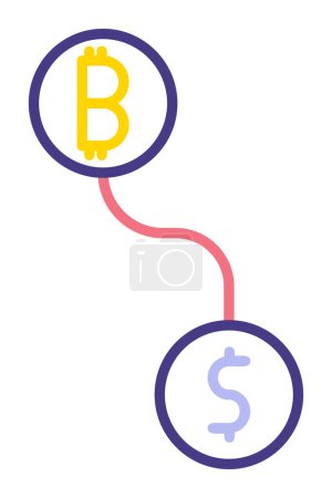 Ilustración de Bitcoin criptomoneda vector de intercambio ilustración - Imagen libre de derechos