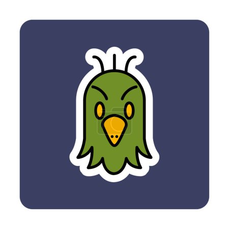 Illustration for Stylish parrot head logo vector illustration - Royalty Free Image