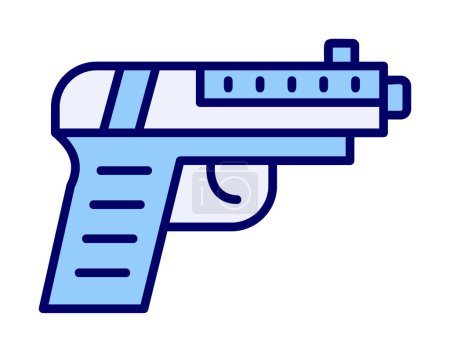 Téléchargez les illustrations : Icône du pistolet. illustration vectorielle - en licence libre de droit