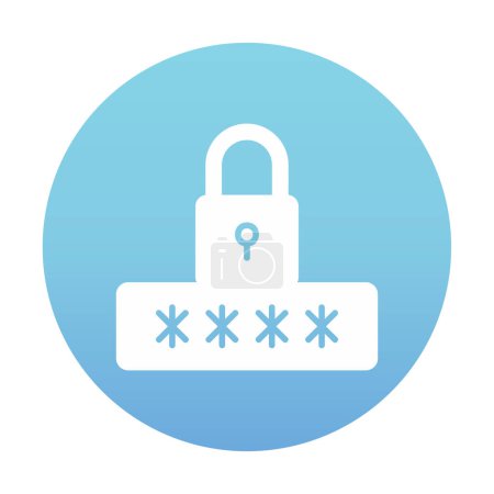 Illustration for Simple Password icon, vector illustration - Royalty Free Image