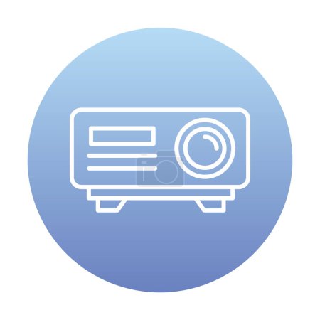 Illustration for Projector web icon vector illustration design - Royalty Free Image