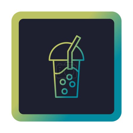Illustration for Bubble Tea icon vector illustration - Royalty Free Image