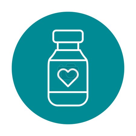 Ilustración de Vitamina botella icono web, vector de ilustración - Imagen libre de derechos