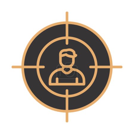 Illustration for Business target flat vector icon - Royalty Free Image