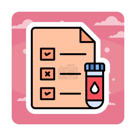 Illustration for Medical Test Report icon vector illustration - Royalty Free Image
