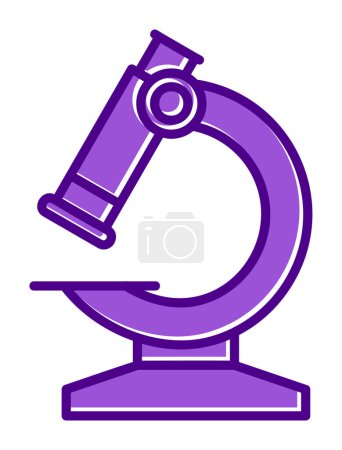 Illustration for Simple microscope flat  vector icon illustration design - Royalty Free Image