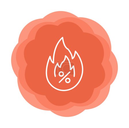 Téléchargez les illustrations : Simple feu avec Hot Sale icône vectoriel illustration design - en licence libre de droit