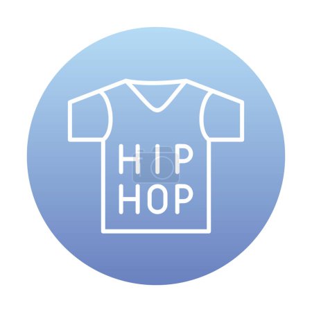 Illustration for T-shirt with hip hop text, vector illustration - Royalty Free Image