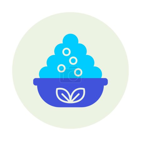 Illustration for Flat bowl with Yeast food, simple design - Royalty Free Image