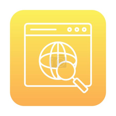 Téléchargez les illustrations : Icône du navigateur web, illustration vectorielle design simple - en licence libre de droit