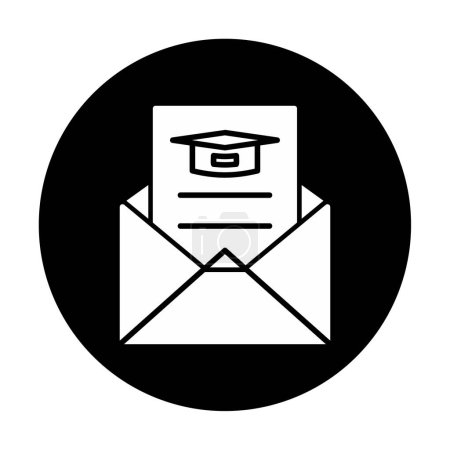 Ilustración de Icono de la educación de correo, ilustración vectorial - Imagen libre de derechos