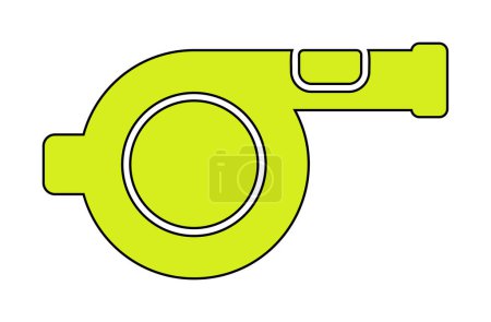 Ilustración de Diseño de icono plano silbato simple, vector, ilustración - Imagen libre de derechos