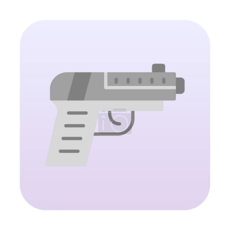 Téléchargez les illustrations : Illustration vectorielle icône pistolet - en licence libre de droit